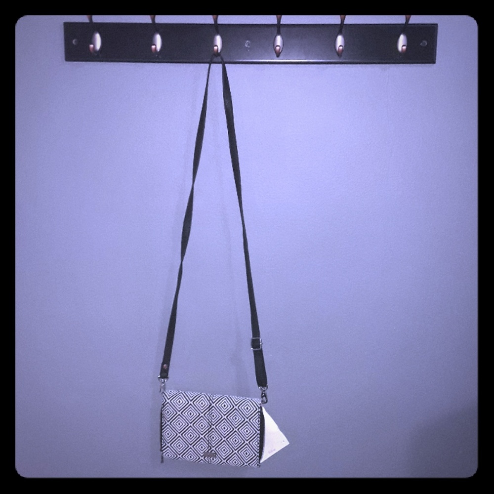 Black & White Geometric Crossbody Purse